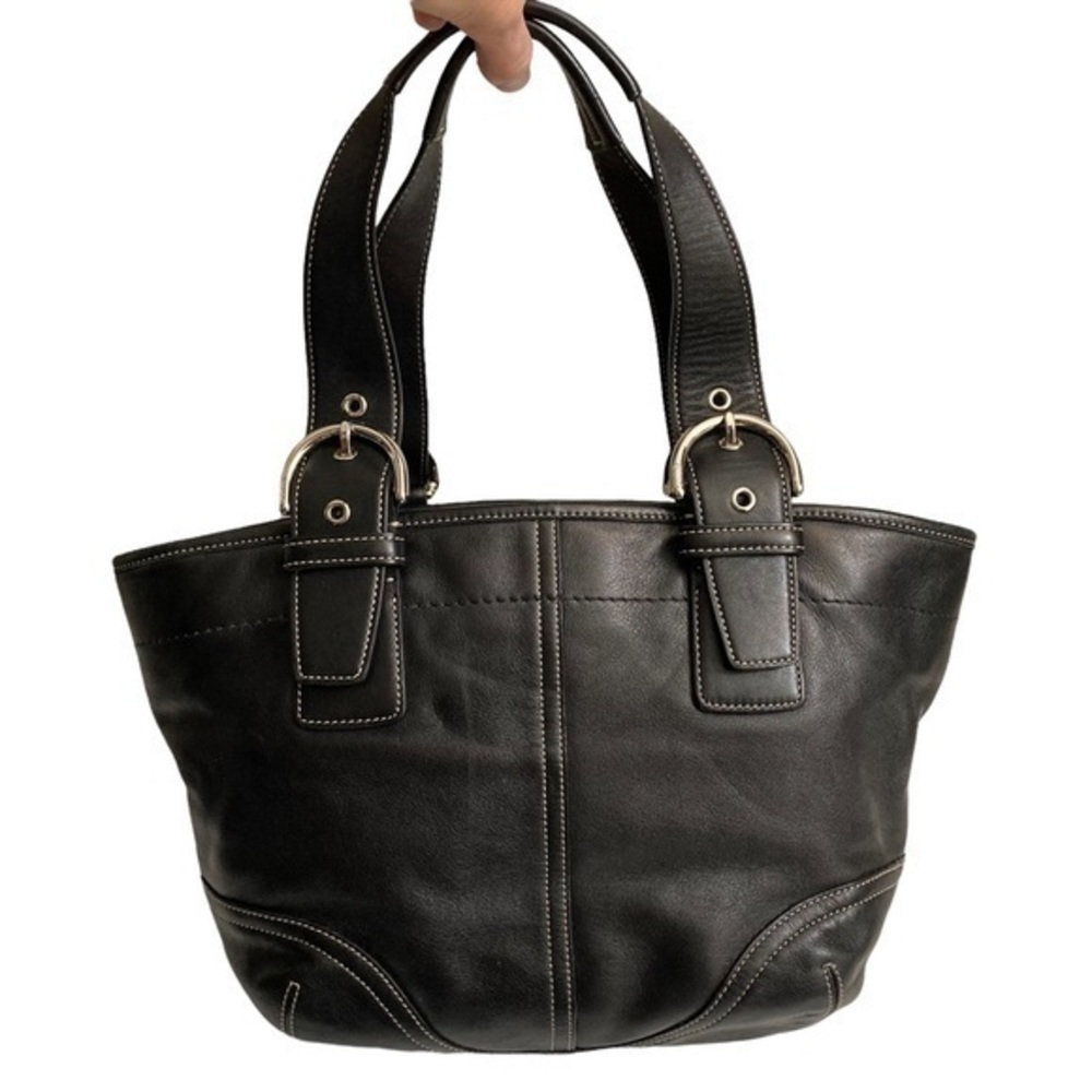 Coach vintage black leather soho tote bag - Picture 4 of 12